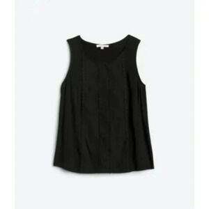 SKIES ARE BLUE Airika Woven Lace Front Knit Top  XLP | White